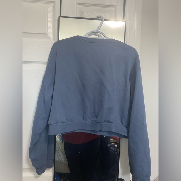 Cropped light navy blue Aero long sleeve sweatshirt - Picture 2 of 2
